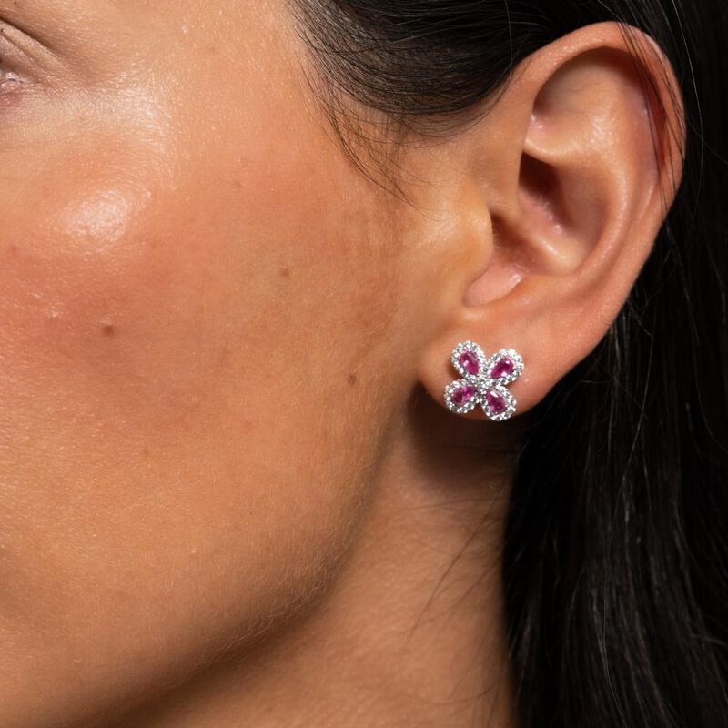 Aretes Aina LuckyLy Plata .925 con Zirconia C&uacute;b... image number null