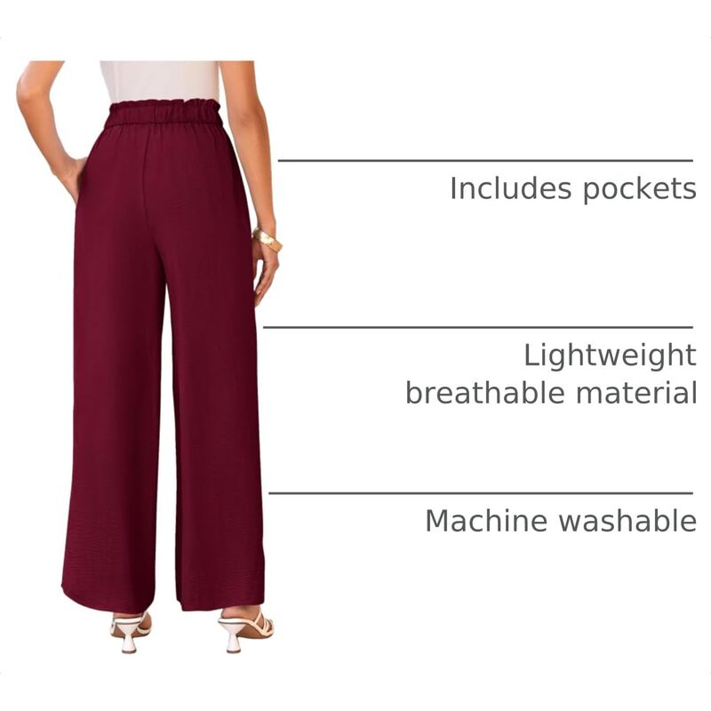 Pantalones Palazzo Prettygarden Vino image number null