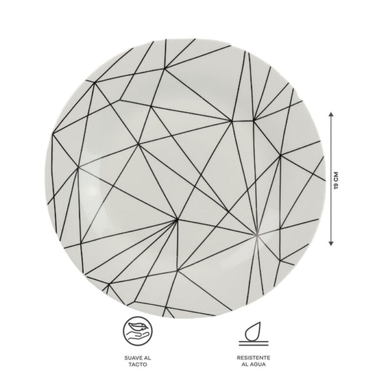 Vajilla Dagni para 4 Personas &ndash; Cer&aacute;mica Blanca... image number null