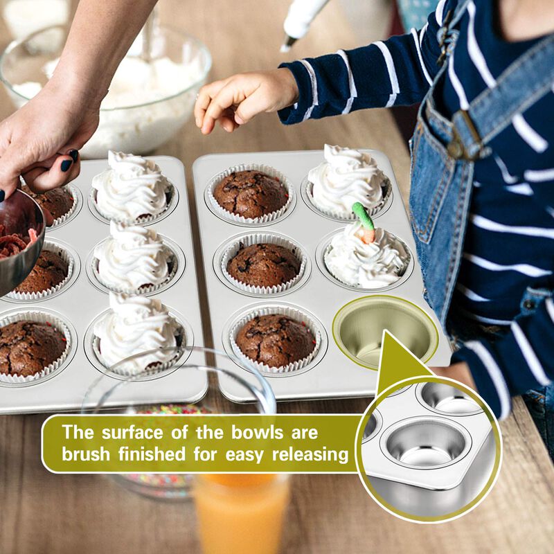 Molde para Muffins P&P Chef, 6 Cavidades, Acero... image number null