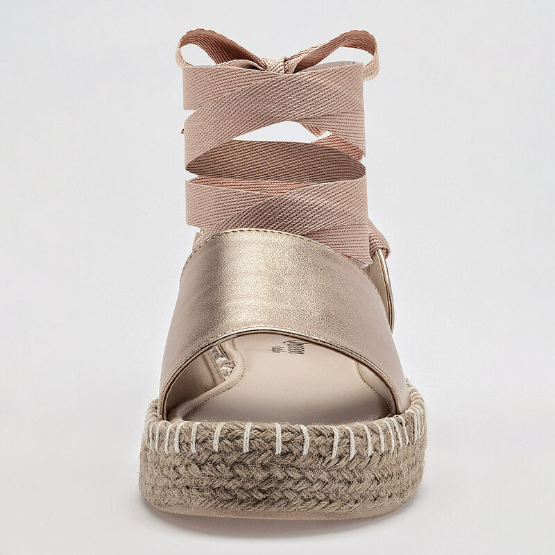 Queen sandalia tipo alpargata para mujer dorado... image number null