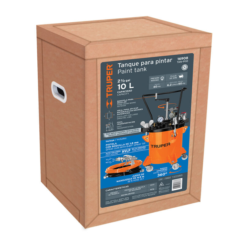 Tanque para Pintura con Manguera y Pistola 10 L... image number null