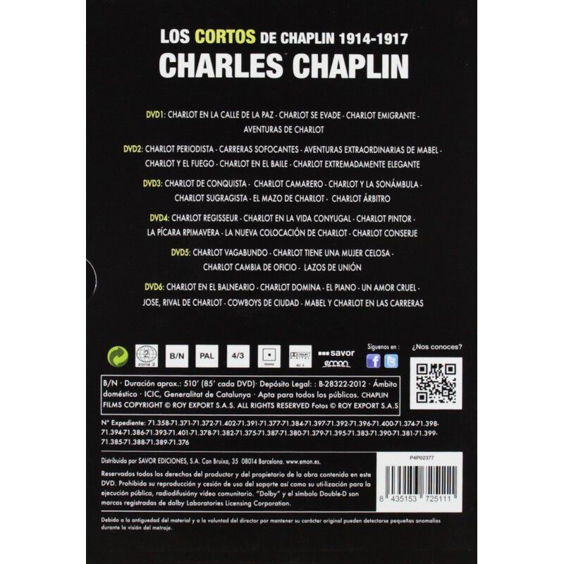 Los Cortos De Chaplin 1914-1917 Vol 2 (dvd) image number null
