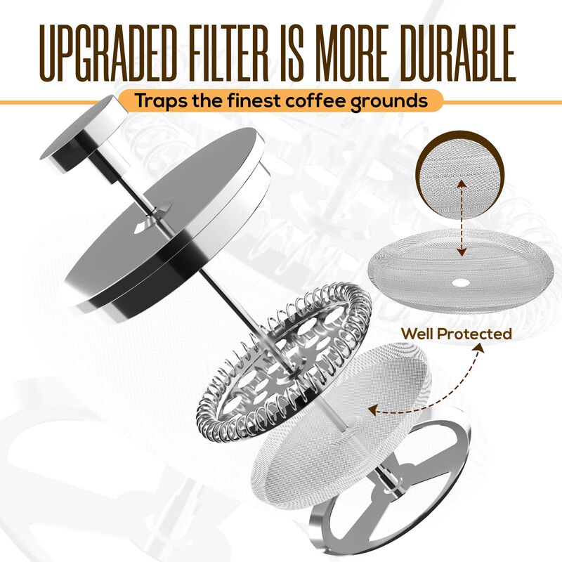 Cafetera Francesa Utopia Kitchen De 1 Litro Con... image number null