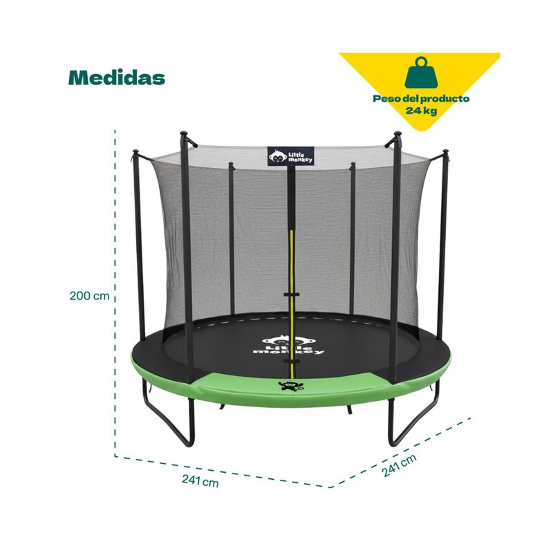 Trampolin Brincolin 8ft 2.4m Soporta 200 Kg Gra... image number null