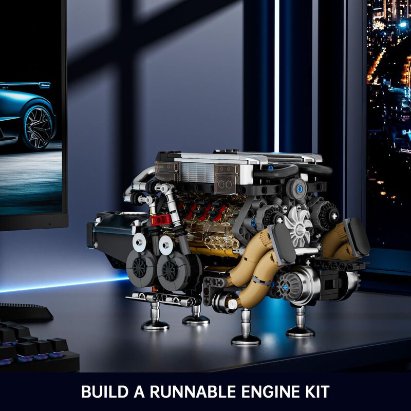 Kit De Motor Mould King W16 Twin V8 Visible, Mo... image number null