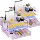 Organizador De Escritorio Marbrasse De 4 Niveles Morado (pack De 2)