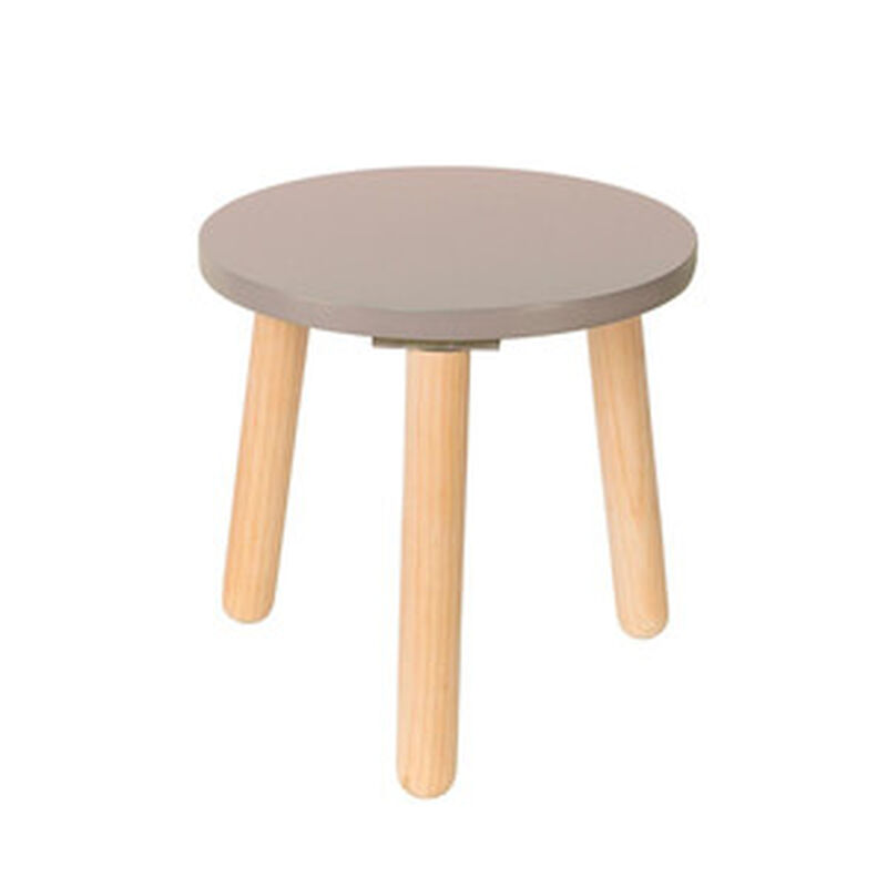 Banquito de Madera para Ni&ntilde;os- Redondo - Gris O... image number null