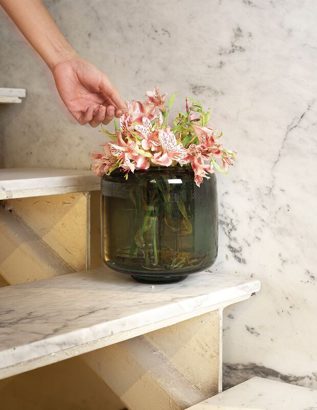 Jarr&oacute;n&nbsp;Decorativo de Vidrio Soplado Humo Marea ... image number null