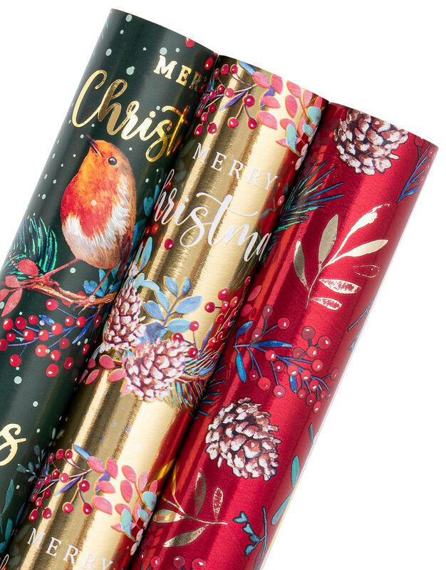 Rollo De Papel De Regalo Navide&ntilde;o Wrapaholic 3 ... image number null