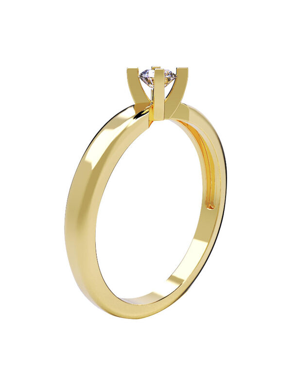 Anillo de Compromiso de 14K con Diamante de Lab... image number null