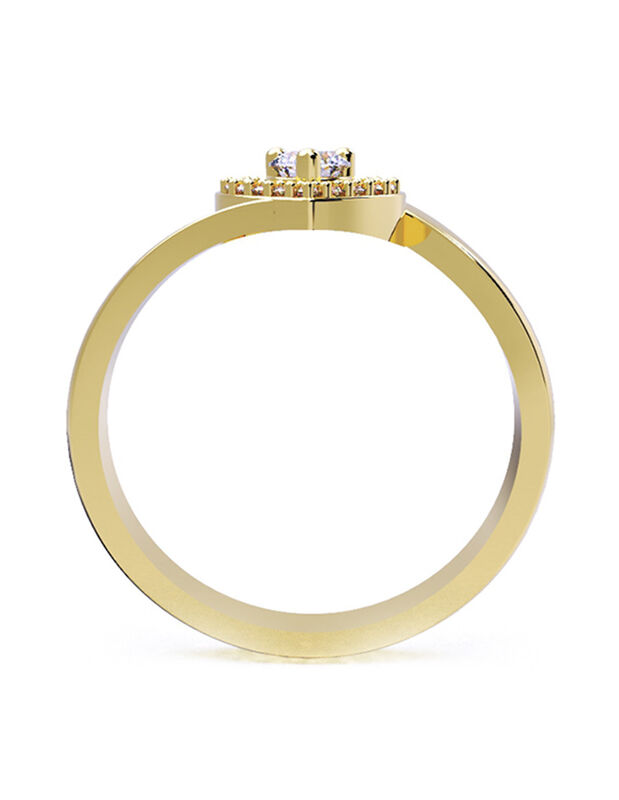 Anillo de Compromiso en Oro Amarillo 14K con Ci... image number null