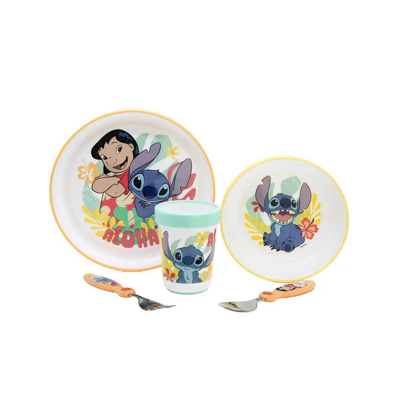 Juego De Vajilla Infantil Disney Stitch 5pz image number null