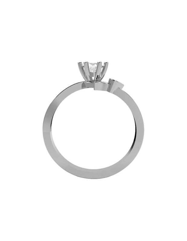 Anillo de Compromiso de 14K con Diamante de Lab... image number null