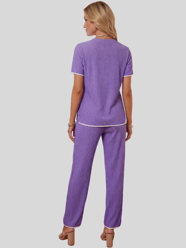 Conjunto 2 Piezas Casual Chic para Mujer, Blusa... image number null