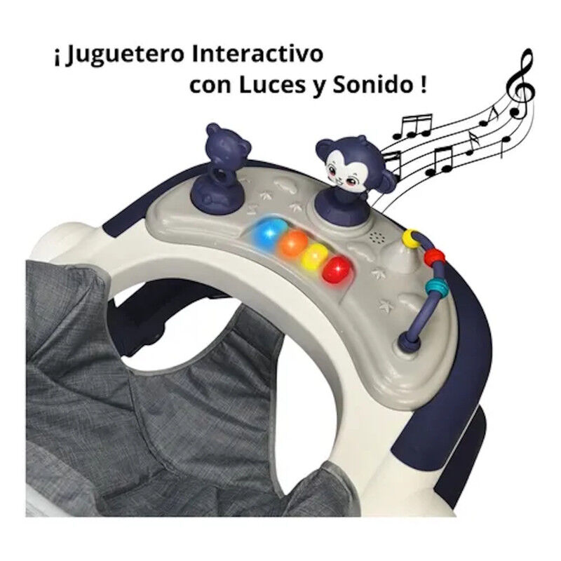 Andadera Caminadora Azul 2 En 1 Con Luz Y Sonid... image number null