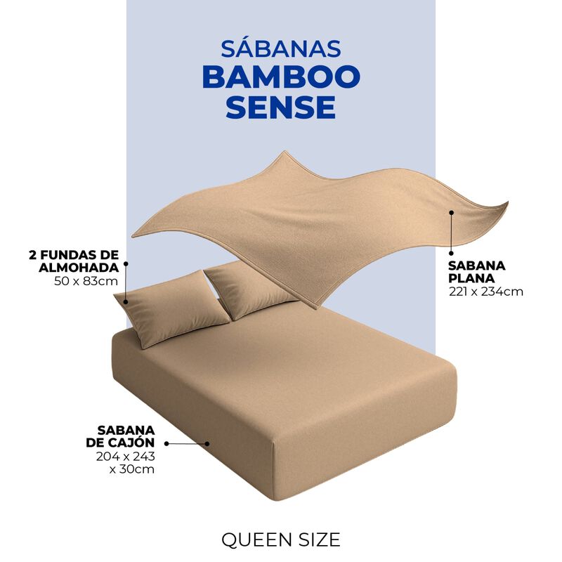 Juego De S&aacute;banas Queen Size Spring Air Bamboo S... image number null