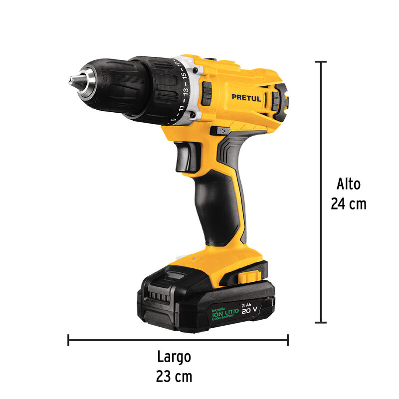 Kit Taladro Inalámbrico 1/2' 20 V y 32 Accesori... image number null