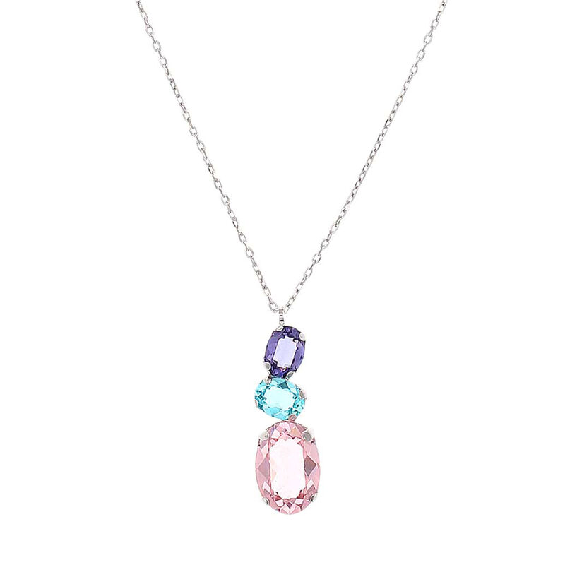 Gargantilla Con Cadena De Plata 925 Con Zirconi... image number null