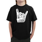 Camiseta Word Art Para Ni&ntilde;o - Heavy Metal - Negro