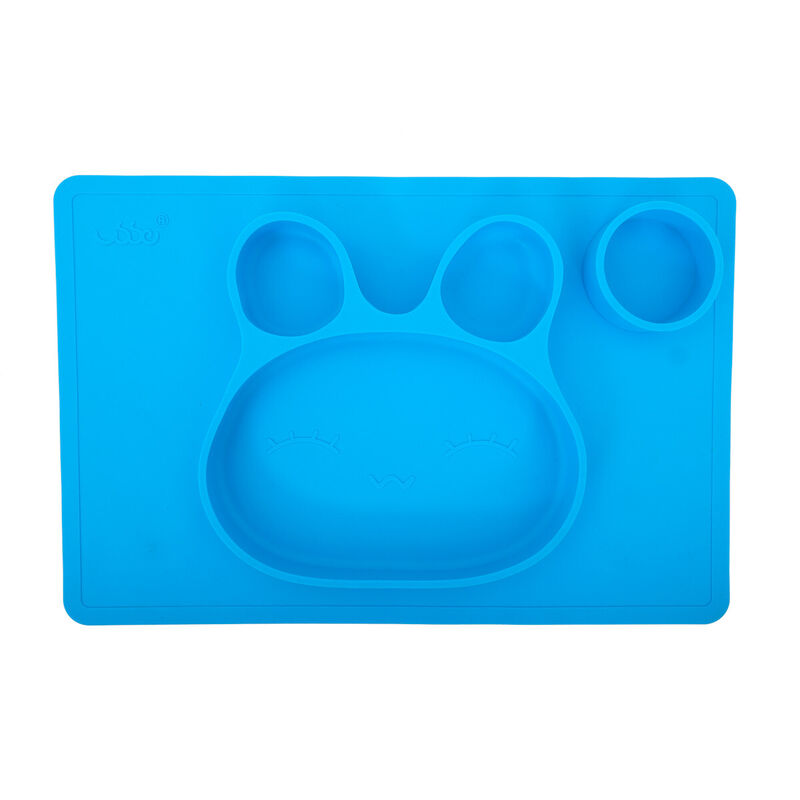 Plato en Forma de Conejo con 4 Divisiones Azul ... image number null