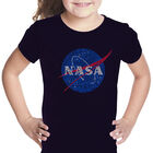 Camiseta Word Art Para Ni&ntilde;a - Las Misiones M&aacute;s Importantes de la NASA - Negro