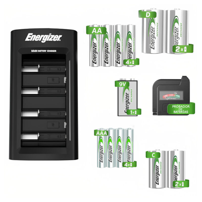 Cargador Universal Energizer Pilas AA,AAA,C,D, ... image number null