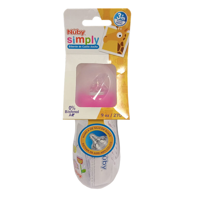 Biber&oacute;n Nuby Simply 9oz Rosa image number null