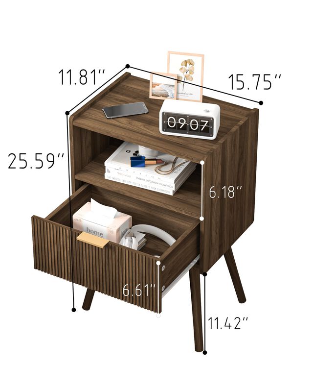 Mesita De Noche Moderna Nightstand Joonee Con A... image number null