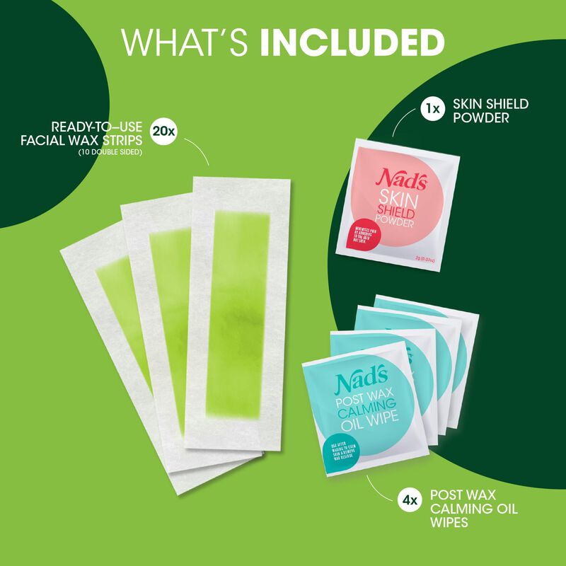 Kit De Depilaci&oacute;n Facial Wax Strips Nad Para Mu... image number null