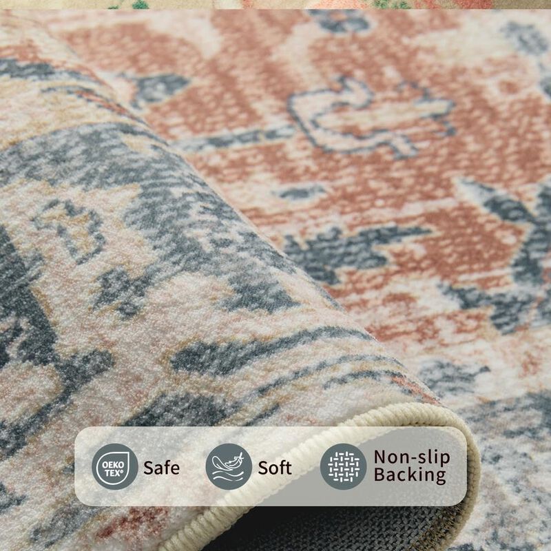 Alfombra De &Aacute;rea Rugxara 122x152 cm Coral Azul ... image number null