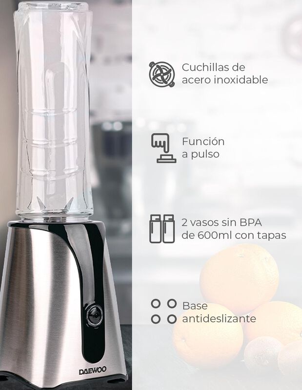 Licuadora Personal Daewoo Dbl-829 Acero Inox Co... image number null