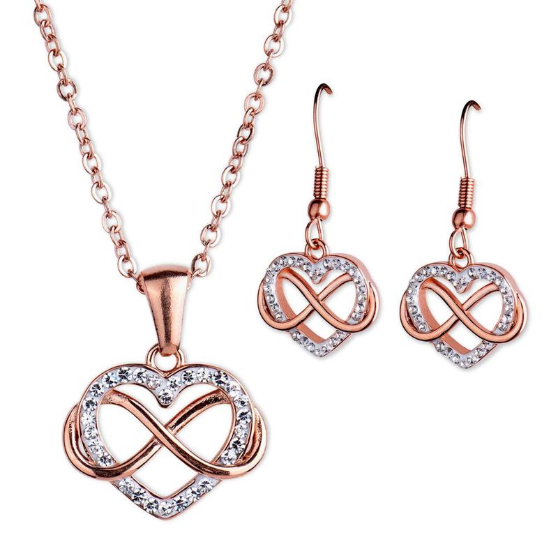 Juego Joyer&iacute;a Mujer, Collar Aretes Acero Inoxid... image number null