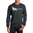 Sudadera De Cuello Redondo Word Art Para Hombre - Heavy Metal - Gris