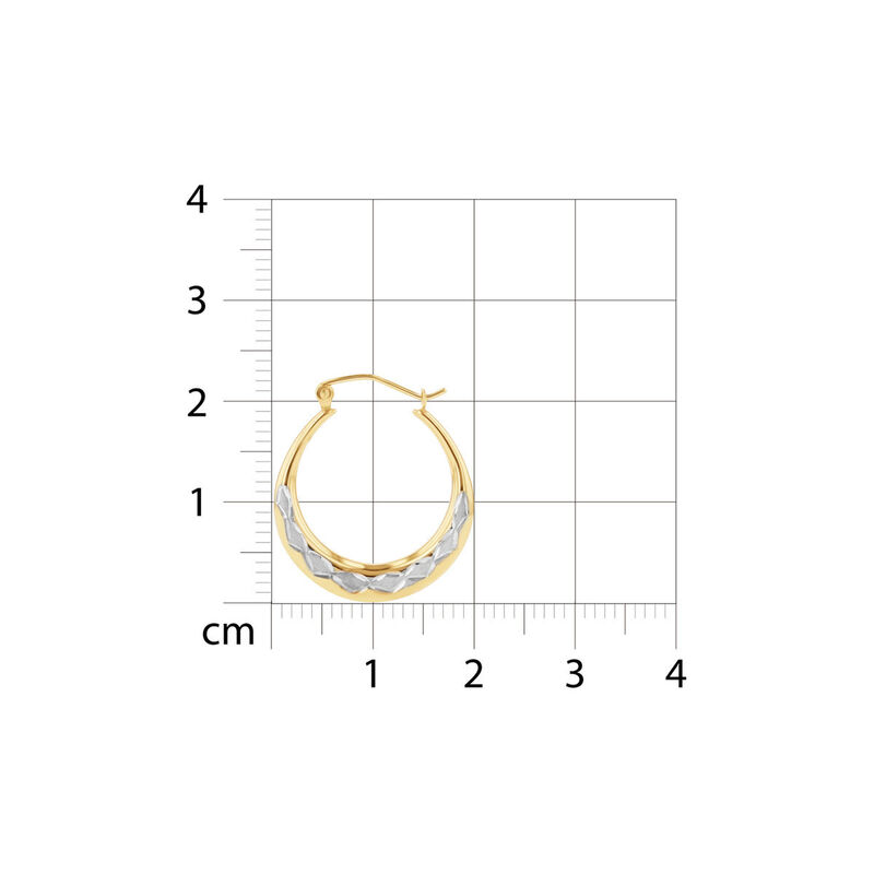 Arracadas De Oro Amarillo Y Blanco 10K (17 Mm A... image number null