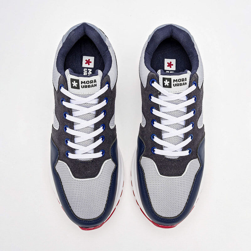 Mora Urban Tenis urbano para hombre marino gris... image number null