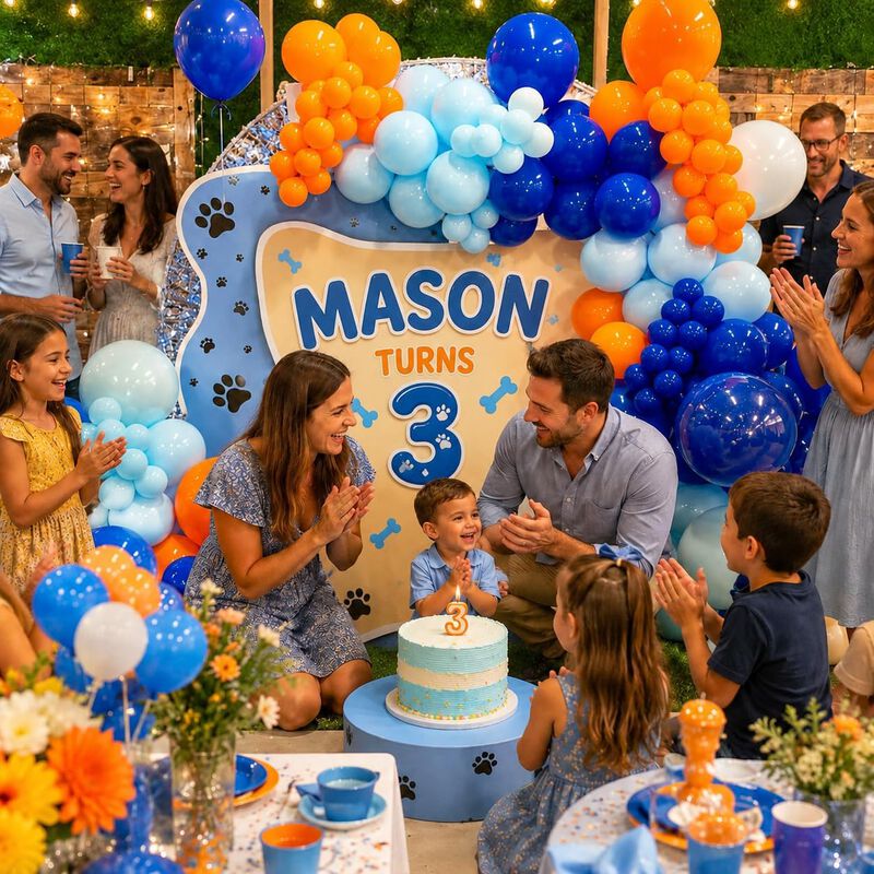 Globos Hilavo 60 Unidades 30 Cm Azul Y Naranja image number null