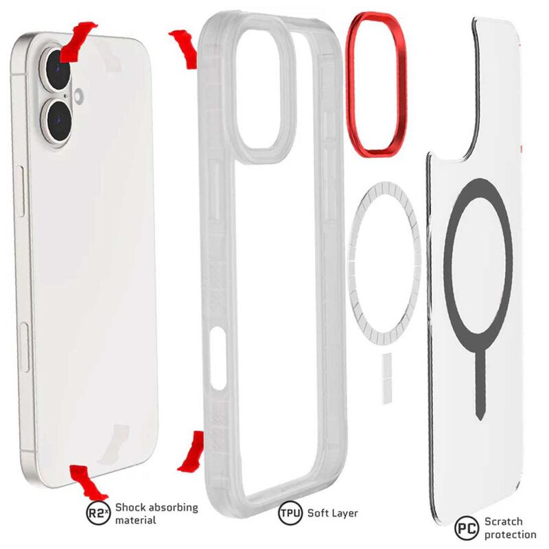 Funda GHOSTEK Covert para iPhone 16 Transparent... image number null