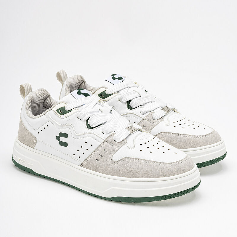 Charly Tenis urbano para hombre. Blanco gris image number null