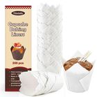 C&aacute;psulas Para Cupcakes Tikxlafe 200 Uds Blanco De Papel Pergamino