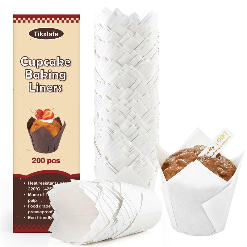 C&aacute;psulas Para Cupcakes Tikxlafe 200 Uds Blanco ... image number null