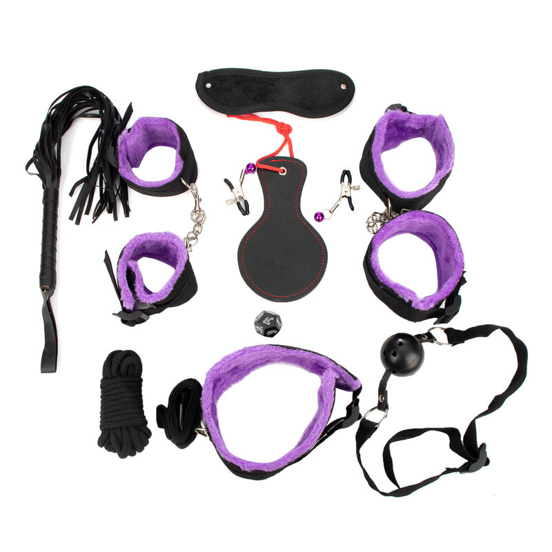 KIT BONDAGE SET TUTIFRUTI BDSM 10 PZS MORADO image number null