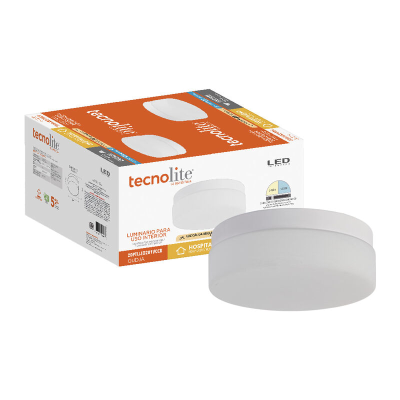 L&aacute;mpara Plaf&oacute;n LED Techo 20 W, Luz Blanca Ajust... image number null