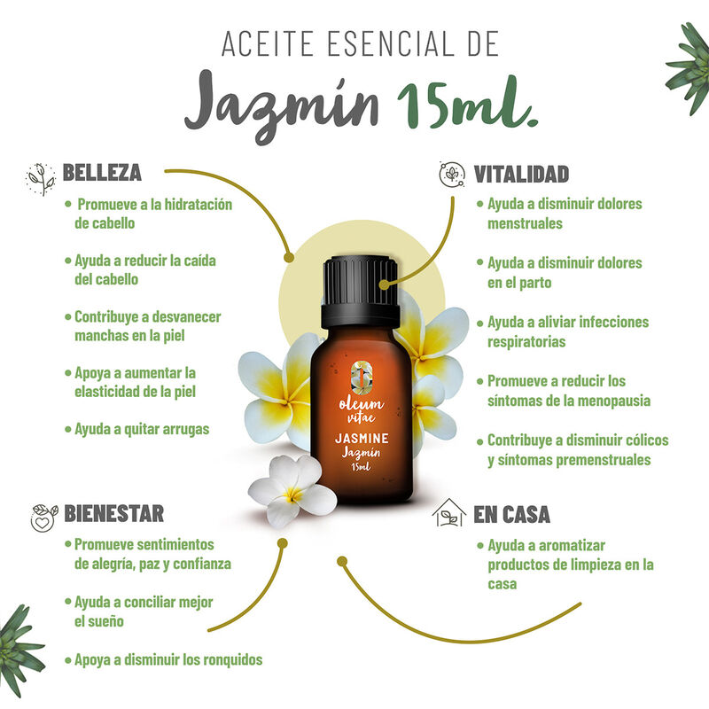 Aceite Esencial Puro Jazmin 15 ml 100% Puro y O... image number null