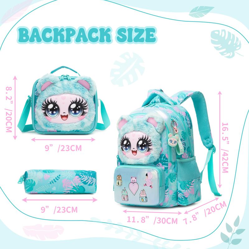 Mochila Meetbelify 41 cm Para Ni&ntilde;as &ndash; Set Con L... image number null