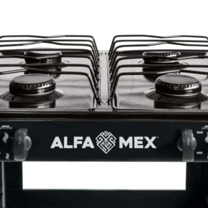 Parrilla de Estante Alfamex 4 Quemadores Negra ... image number null
