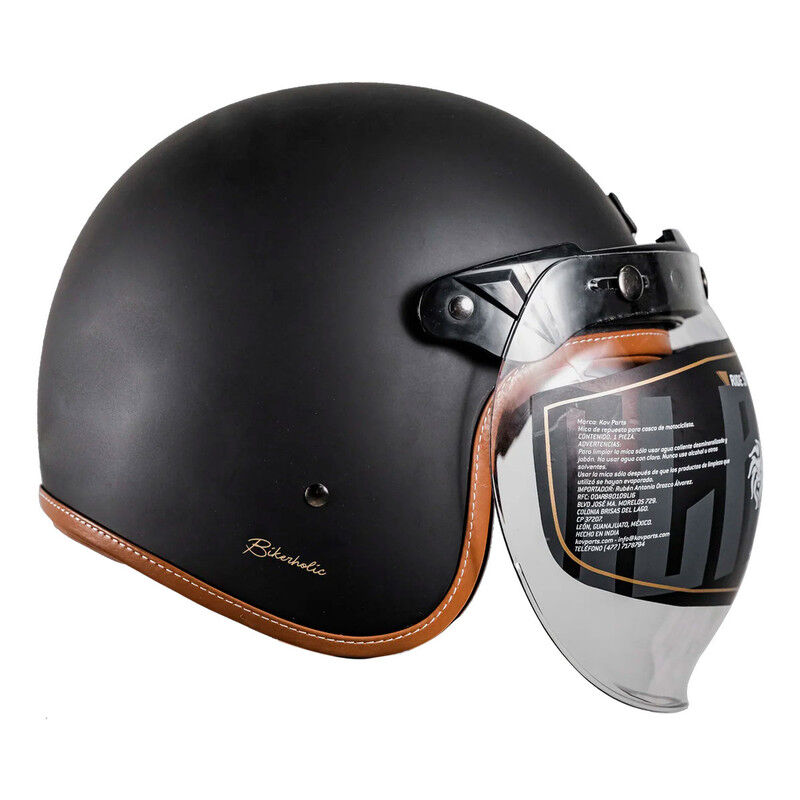 Casco Kov Classic S&oacute;lido Negro Mate M image number null