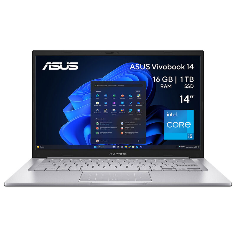 Laptop ASUS VivoBook 14: Procesador Intel Core ... image number null