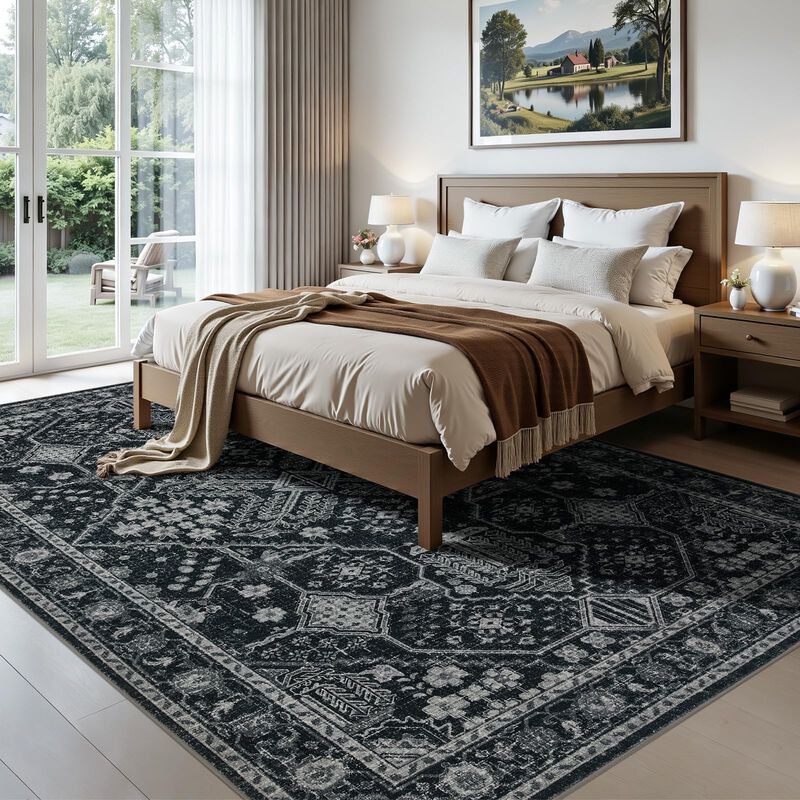 Alfombra Joydeco 5x7 Vintage Lavable Estilo Boh... image number null