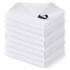 Pa&ntilde;os de Cocina Homaxy Algod&oacute;n 30x30cm, Pack de 8, Blanco